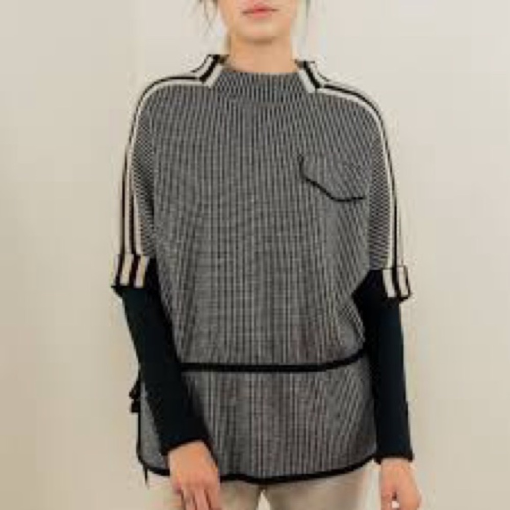 UCHUU Montreal women’s houndstooth knit sweater‎ Size M